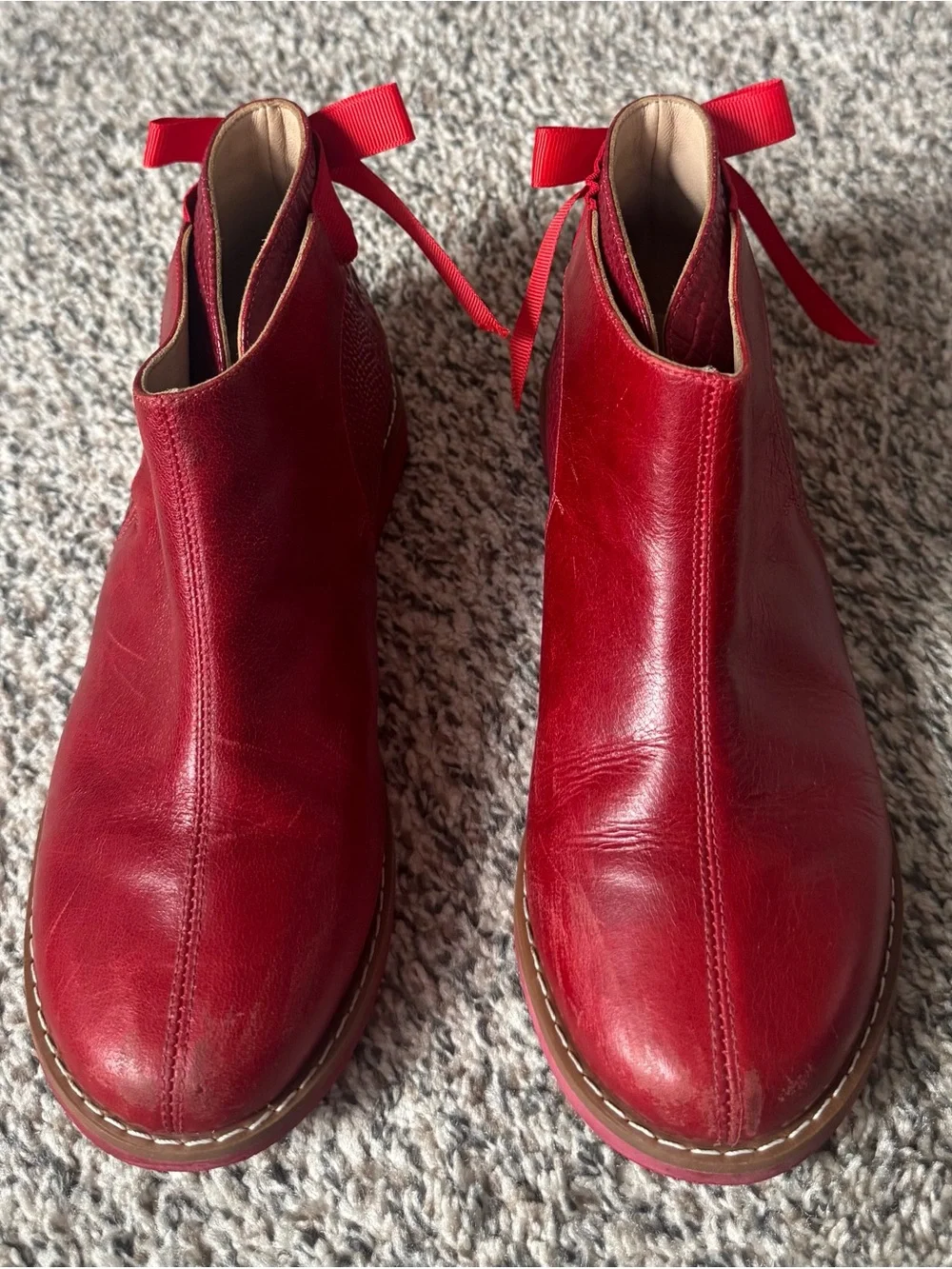 Elephantito Red Croc-Accent Chelsea Booties